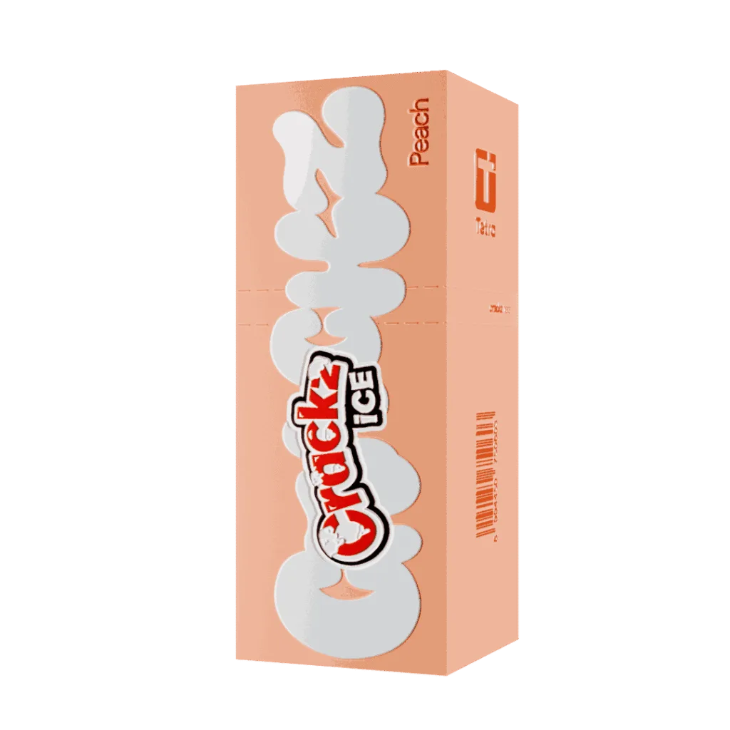 liquid crackz ice peach fruity series