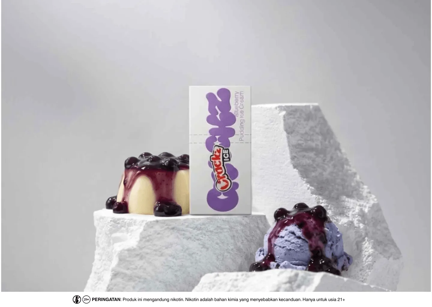 Crackz Ice Blueberry Pudding Ice Cream dari Tetra Indonesia