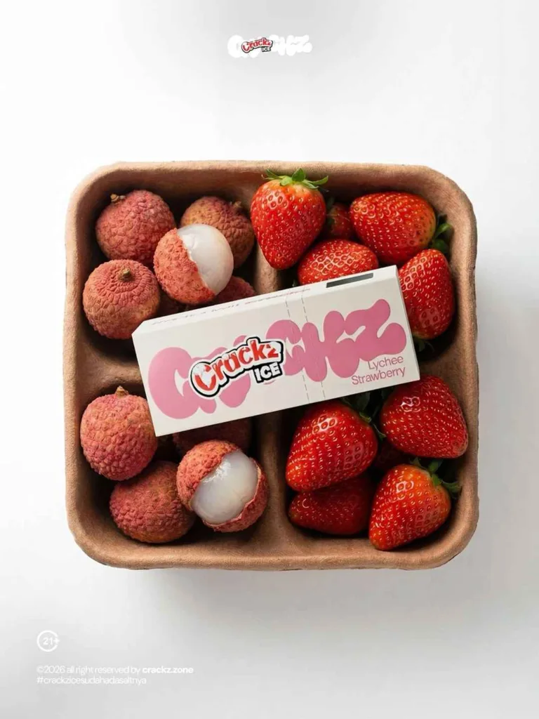 Crackz Ice Lychee Strawberry Mix Fruity Series