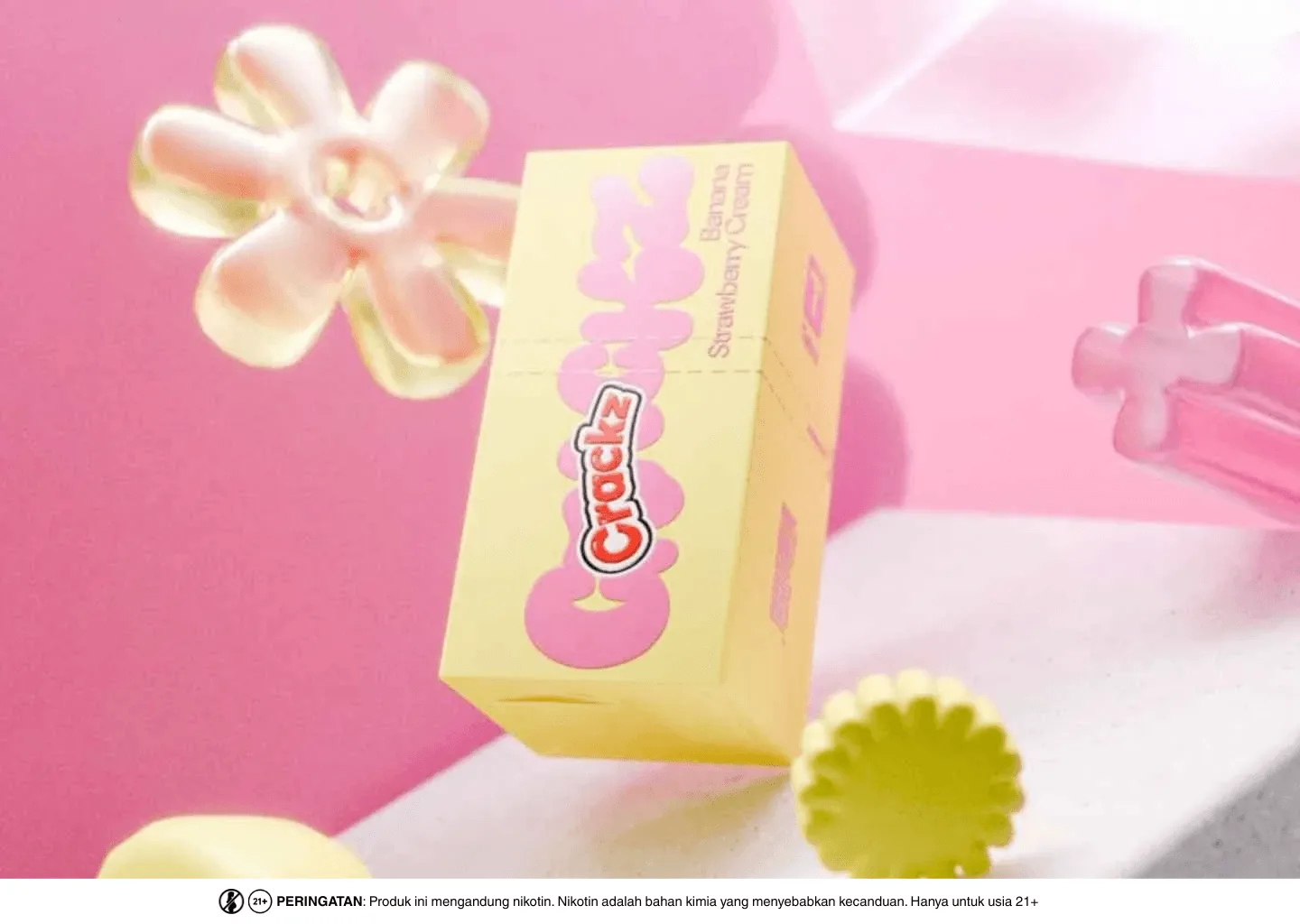 Crackz Banana Strawberry Cream Tetra Indonesia